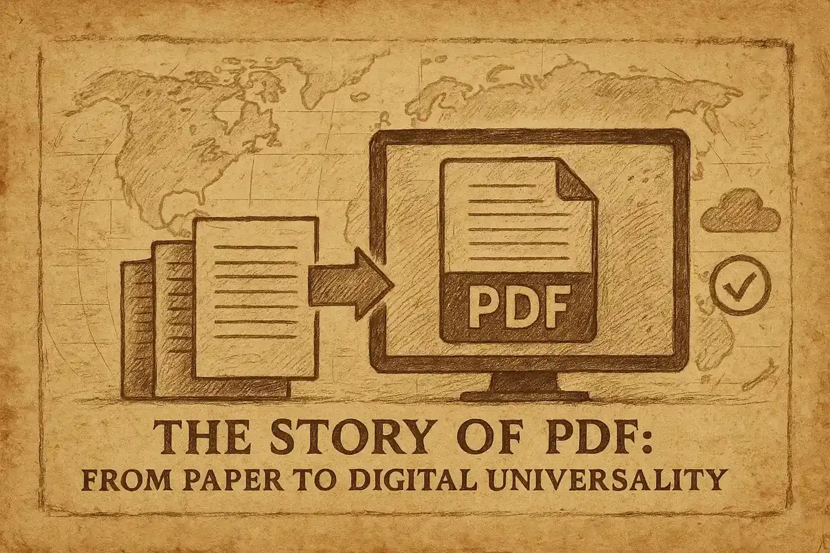 The Story of PDF: From Paper to Digital Universality - Featured blog post illustration